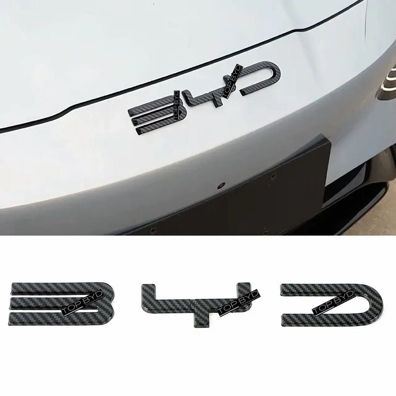 Emblema Negro del Parachoques Delantero con Logo para BYD