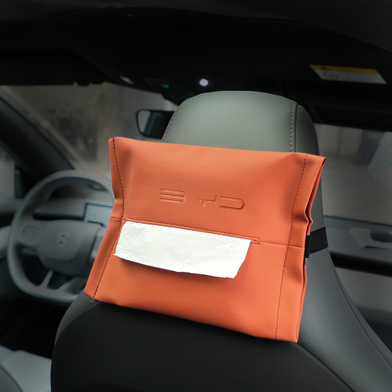 Microfiber Skin Leather Tissue Box for BYD