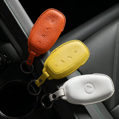 Luxury Leather Car Key Case Cover Fob Shell for DENZA